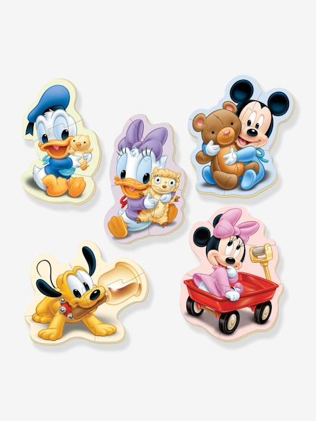 Lot de 5 puzzles progressifs 3 à 5 pièces Disney® Mickey EDUCA BLEU - vertbaudet enfant 