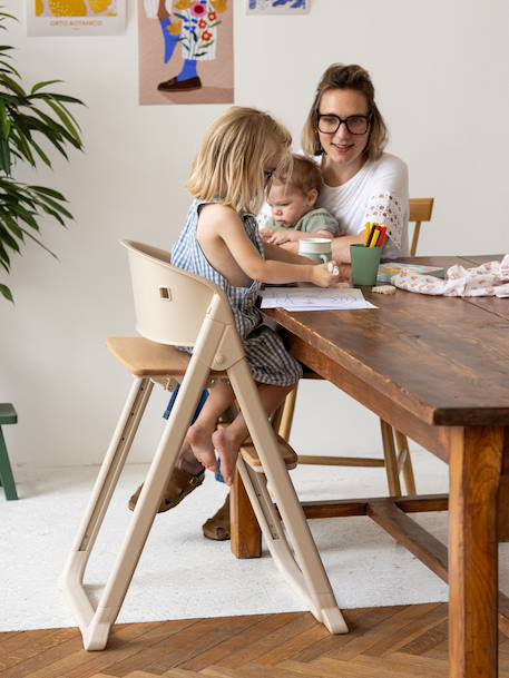 Chaise haute Evoclick 5 en 1 sable - vertbaudet enfant 