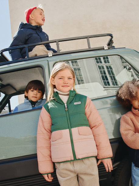 Veste Franka réversible marine+rose - vertbaudet enfant 