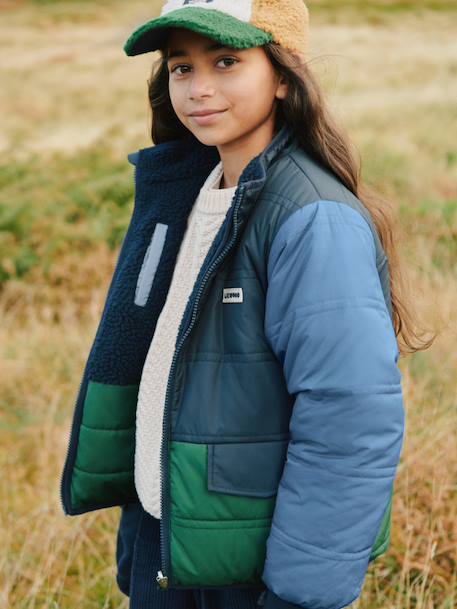 Veste Franka réversible marine+rose - vertbaudet enfant 