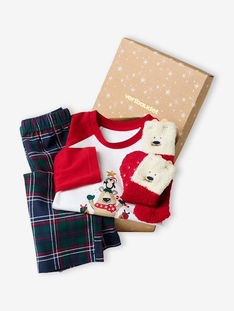 Jongenspyjama in cadeaudoos rood - vertbaudet enfant 