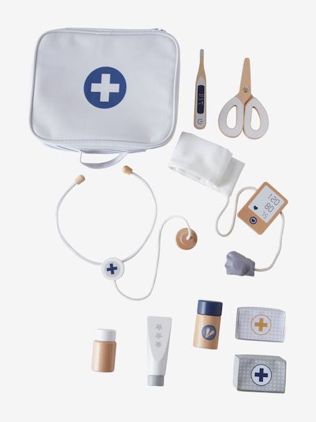 Set docteur poupon en bois FSC® blanc - vertbaudet enfant 