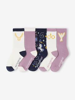 Fille-Sous-vêtement-Chaussettes-Lot de 5 mi-chaussettes tennis fille Harry Potter