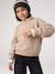 Pull col montant fille camel+vieux rose - vertbaudet enfant 