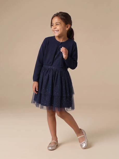 Ensemble robe et gilet enfant fille marine - vertbaudet enfant 