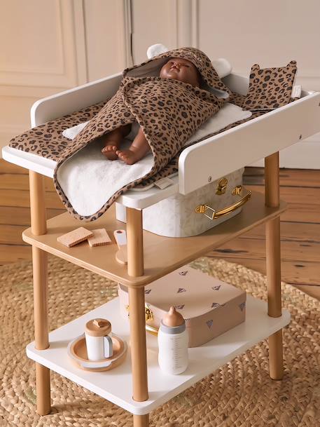 Personaliseerbare badcape voor pop bruin - vertbaudet enfant 