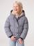 Gewatteerde jas met capuchon meisje blauw+marineblauw - vertbaudet enfant 