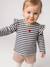 T-shirt manches longues bébé fille rose+vanille - vertbaudet enfant 