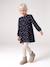 Jersey jurk met lange mouwen meisje ecru+marineblauw - vertbaudet enfant 