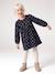 Robe manches longues fille écru+marine - vertbaudet enfant 