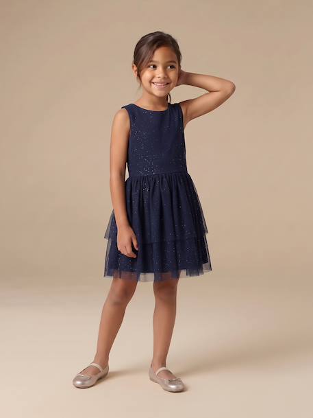 Ensemble robe et gilet enfant fille marine - vertbaudet enfant 