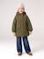 Parka fille à capuche doublée imitation fourrure bois de rose+camel+marine+noir+prune+vert foncé - vertbaudet enfant 