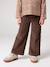 Pantalon fille large en velours anthracite+chocolat+kaki+marron+mauve+prune+rose - vertbaudet enfant 