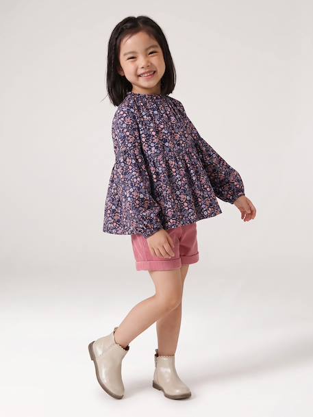 Blouse fille anthracite+vanille - vertbaudet enfant 