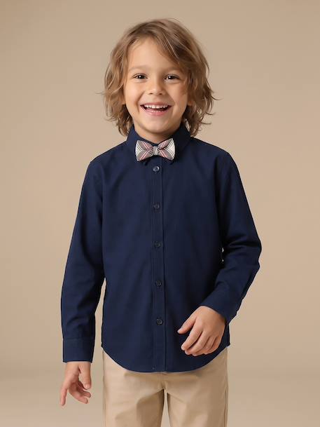 Chemise manches longues garçon marine - vertbaudet enfant 