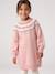 Robe fille manches longues camel+rose poudré+vert sauge - vertbaudet enfant 
