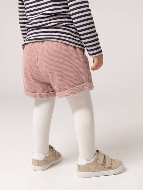 Short en velours côtelé bébé fille noisette+rose poudré - vertbaudet enfant 