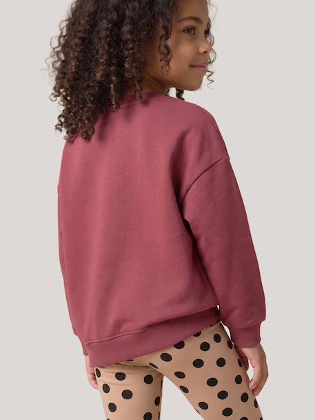 Sweatshirt en legging set meisje donkerpaars - vertbaudet enfant 
