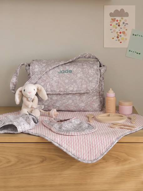 Sac à langer et accessoires personnalisable en bois FSC® blush+caramel - vertbaudet enfant 