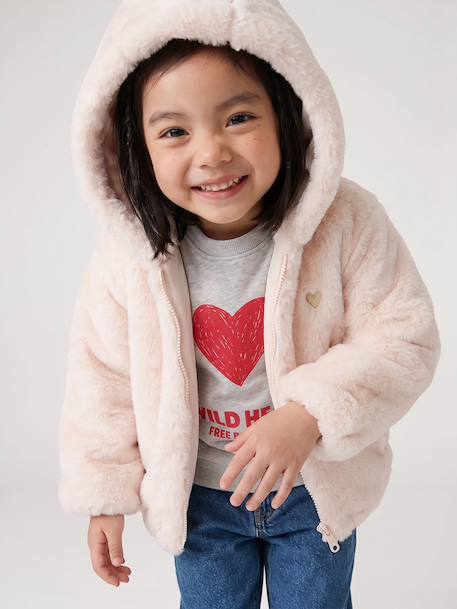 Manteau court fille écru - vertbaudet enfant 