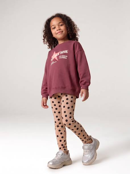 Ensemble sweat et legging fille violine - vertbaudet enfant 