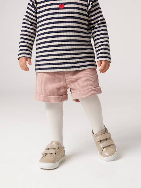 Short en velours côtelé bébé fille noisette+rose poudré - vertbaudet enfant 