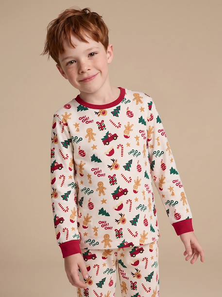 Jongenskerstpyjama ecru - vertbaudet enfant 