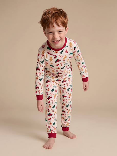 Jongenskerstpyjama ecru - vertbaudet enfant 