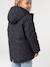 Romantische parka met capuchon voor meisjes antraciet+groen - vertbaudet enfant 