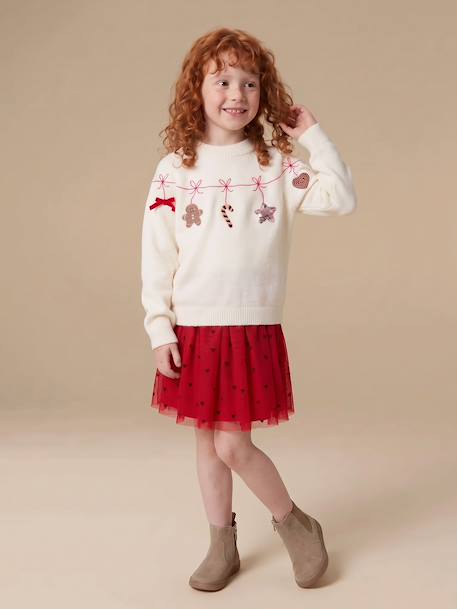 Jupe fille en tulle rouge - vertbaudet enfant 