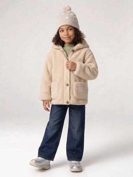 Manteau fille à capuche écru - vertbaudet enfant 