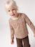 Meisjesshirt met fleece, lange mouwen rouge+vanille - vertbaudet enfant 
