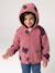 Sherpa vest met capuchon en bloemenprint voor meisjes ecru+vanille+zachtpaars - vertbaudet enfant 