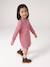Basics fleece meisjesjurk ecru+saliegroen+zachtpaars - vertbaudet enfant 