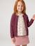 Meisjesvest Basics van fijn breisel antraciet+gemêleerd beige+grijsblauw+marineblauw+pruim+rozenhout+smaragdgroen+vanille - vertbaudet enfant 