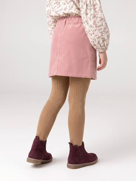 Skort voor meisjes kameel+marineblauw+zachtpaars - vertbaudet enfant 