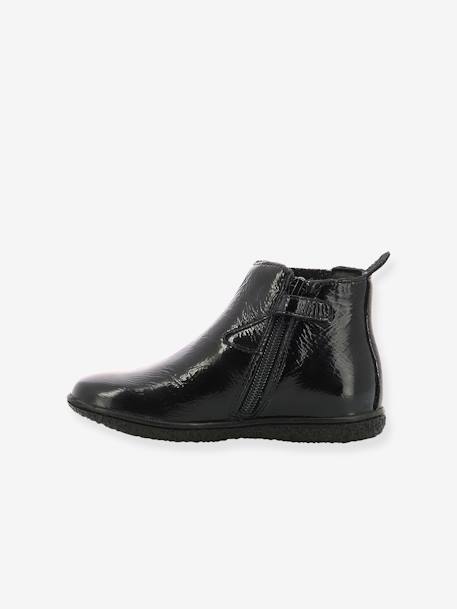 Boots fille Vermillon marine métallisé+noir vernis - vertbaudet enfant 