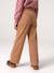 Pantalon fille large velours côtelé style paperbag bordeaux+camel+marine+mauve+olive - vertbaudet enfant 