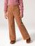Pantalon fille large velours côtelé style paperbag bordeaux+camel+marine+mauve+olive - vertbaudet enfant 