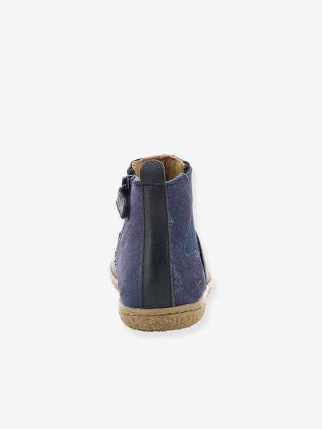 Boots fille Vermillon marine métallisé+noir vernis - vertbaudet enfant 