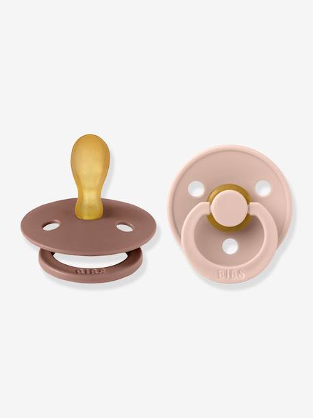 Lot de 2 sucettes-tétines Colour, taille 2 de 6 à 18 mois beige+terracotta - vertbaudet enfant 