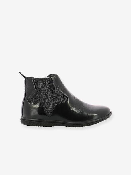 Boots fille Vermillon marine métallisé+noir vernis - vertbaudet enfant 