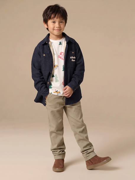 Pantalon garçon  fluide facile à enfiler garçon beige+bleu moyen+bleu nuit+terracotta+vert sauge - vertbaudet enfant 