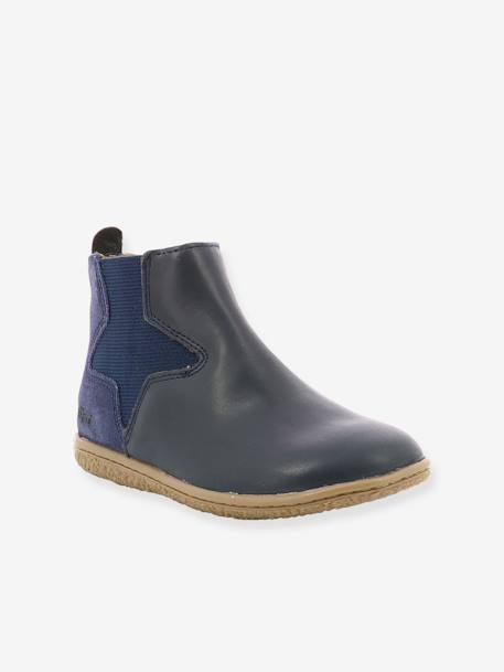 Boots fille Vermillon marine métallisé+noir vernis - vertbaudet enfant 