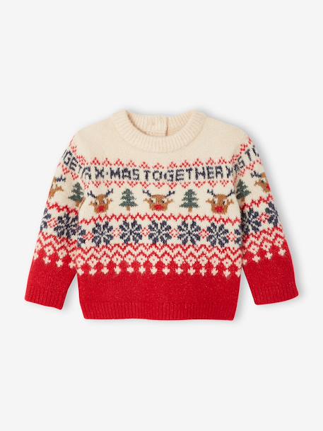 Kersttrui babyjongen rood - vertbaudet enfant 