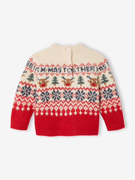 Kersttrui babyjongen rood - vertbaudet enfant 