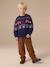 Wijde ribfluwelen broek jongen cappuccino+korstmos - vertbaudet enfant 