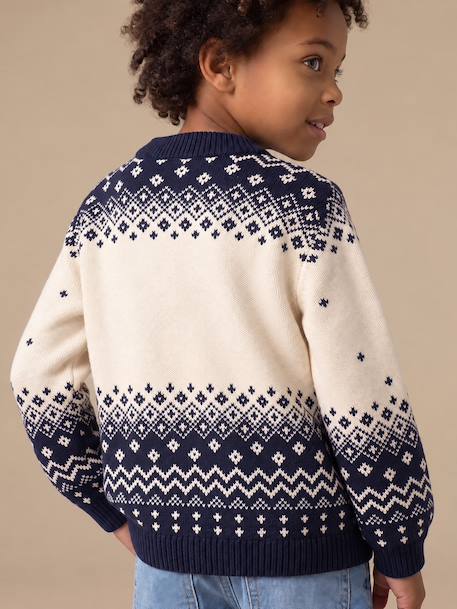 Pull de Noël mixte marine - vertbaudet enfant 