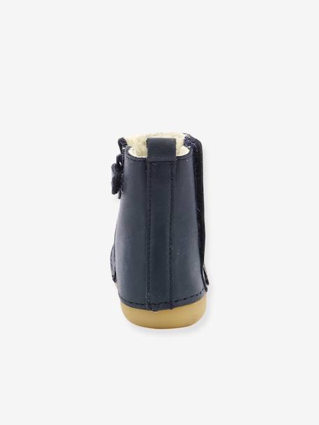 Leren laarzen Socool Cho KICKERS® 1e stappen voor jongensbaby's marineblauw - vertbaudet enfant 