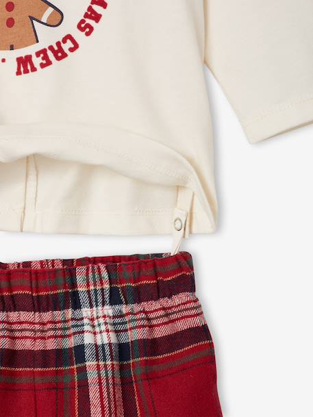 2-delige pyjama voor pasgeborenen ecru - vertbaudet enfant 